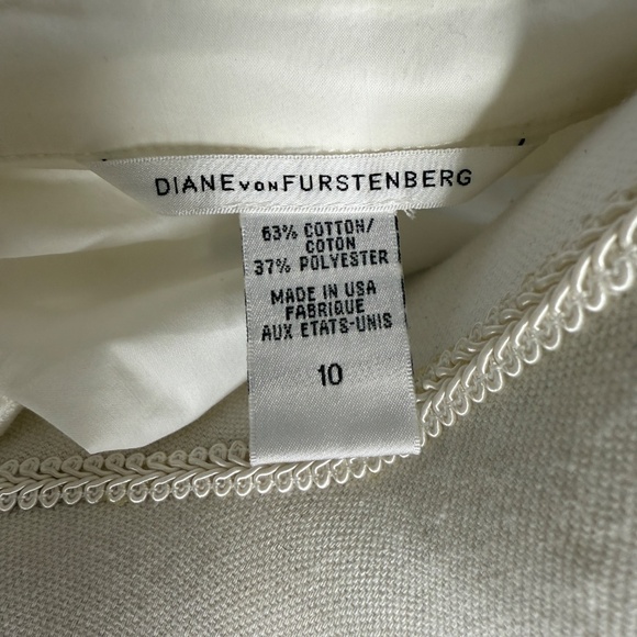 Diane Von Firstenberg White Wrap Blouse - Picture 9 of 10
